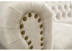 Sedacia súprava 42310 Chesterfield 3-sedenie Zamat Champagner  - Komfort-nábytok