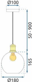 Toolight Toolight, keramická závesná lampa 1xE27 APP1007-1CP, biela, OSW-07535