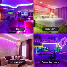 Aigostar - LED RGB Stmievateľný pásik 3m LED/24W/12/230V IP65 + DO