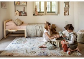 Svetlozelený látkový detský kôš na hračky ø 23x35 cm Fred the Frog – Lorena Canals