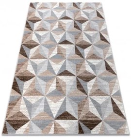 Koberec ARGENT - W6096 Trojuholníky béžový / sivý