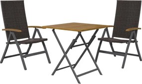 Livarno home Skladací záhradný stôl Valencia + Skladacie kreslo Valencia, 2 kusy  (800008284)