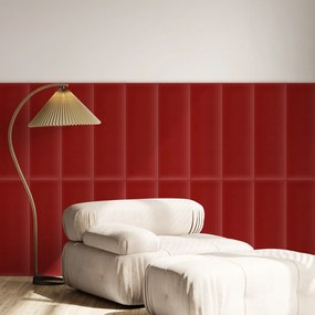 Zamatový čalúnený panel - Obdĺžnik - 90x30cm Farba: Červená