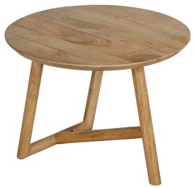 Okrúhly konferenčný stolík z mangového dreva v prírodnej farbe ø 60 cm Mao – Ixia