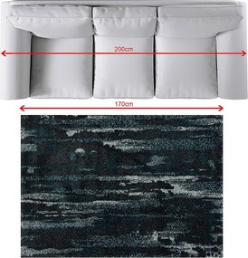 Koberec Softness near black/peacock blue 120x170cm