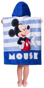 Modré froté detské pončo Mickey - Jerry Fabrics