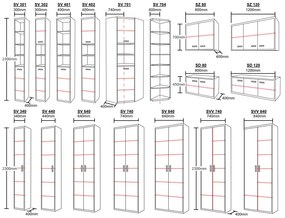 Nabytekmorava Sklápacia posteľ VS 21054, 200 x 180cm Typ farebného prevedenia: Bielá / dvere biele LESK