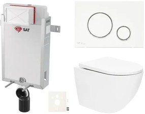Závesný wc set SAT na zamurovanie vírové splachovanie SIKOSZTOR6770