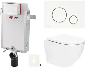 Závesný wc set SAT na zamurovanie vírové splachovanie SIKOSZTOR6770