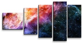 Sablio Obraz - 5-dílný Vesmírna žiara - 100x60 cm