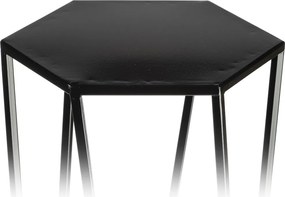 STOJAN NA KVETINÁČ HEXAGON 40X24X27 CM ČIERNA