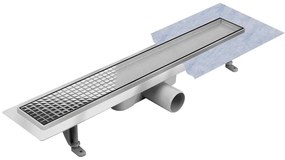 Odtokový žľab Reverzibilné Duplex Inox Dlaž / satén 900