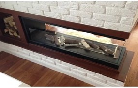 InFire - Rohový BIO krb 100x50 cm 3kW obojstranný