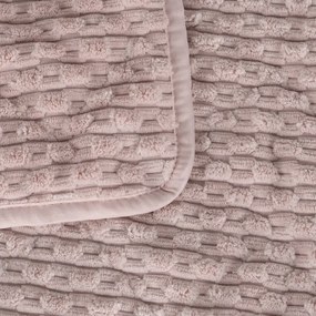 Ružový prešívaný pléd 230x260 cm – Ixia