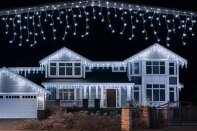 Vianočné svetielka LED záclona studená biela 200 LED