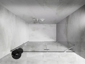 Mexen, Mexen Lunar pravé otočné sprchové dvere 140 cm, transparentné, biele - 834-140-000-20-00-P
