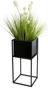 KOVOVÝ KVETINÁČ SO STOJANOM PLAIN 50X24 CM ČIERNA