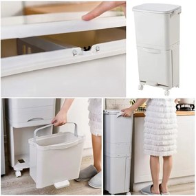 Odpadkový kôš NARDAN 42 l biely