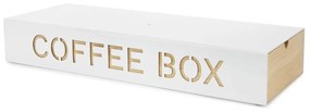 Box na kávové kapsuly a stojan, BALVI Coffee Box, biely kov