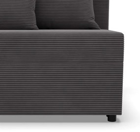 Rohová rozkladacia sedačka FERMO Poso tmavosivá