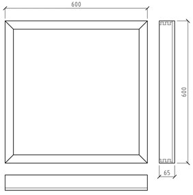 APLED - LED Prisadený panel QUADRA LED/40W/230V dub