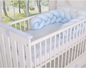 lovel.sk Pletený mantinel vrkoč do postieľky 180cm - Modrý