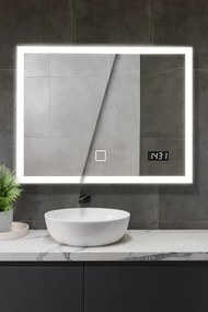 AQUAMARIN Kúpeľňové zrkadlo s LED osvetlením, 80 x 60 cm