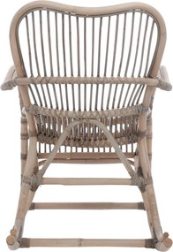 Ratanové hojdacie kreslo Rocking šedé - 98*56*93 cm
