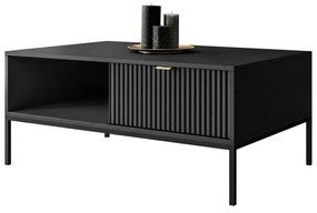 Konferenčný stolík CORA so šuflíkom čierna matná