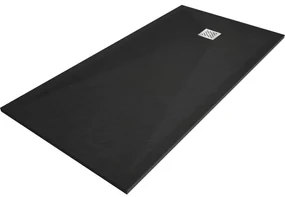 Mexen Stone+ kompozitná štvorcová sprchová vanička 200 x 90 cm, Čierna - 44709020