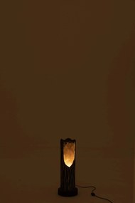 Stojací drevená lampa Paulownia Black 2 - Ø 21 * 133 cm