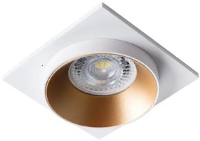 KANLUX Stropné bodové vstavané osvetlenie SIMEN DSL, 92x92mm, hranaté, zlato-biele