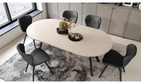 Rozkladací jedálenský stôl ARTUR béžový/čierny