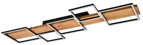 LED stmievateľné stropné svietidlo v čierno-prírodnej farbe 44x115 cm Harper – Trio