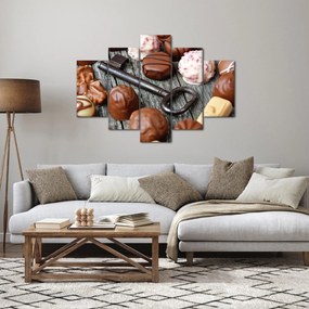 Obraz čokolády a kľúče (150x105 cm)