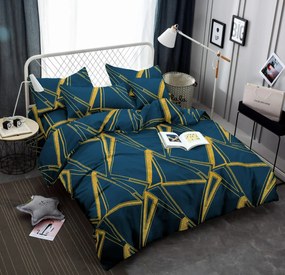 Sada obliečok z mikrovlákna TUDONS modrá + plachta Jersey 90x200cm