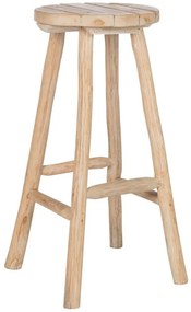 Drevená barová stolička prírodná - 36 * 45 * 80cm
