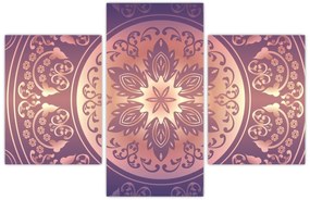 Obraz - Mandala na fialovom gradiente (90x60 cm)