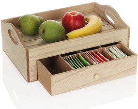 Servírovací podnos so zásuvkou na čaj TEABOX 30x20 cm