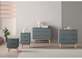 Komoda sivozelená 120x83x40 cm Pisco – Marckeric