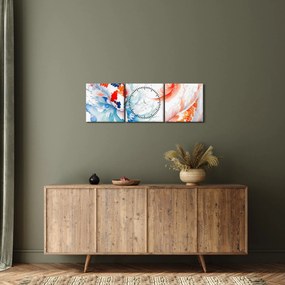 Obraz - Ryby (s hodinami) (90x30 cm)