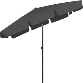TRENDIE Záhradný slnečník 125x200 cm tmavo sivý
