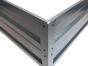 Vyvýšený záhon LEGI 0,65 × 1 m, pozinkovaný oceľový rám, výška 40 cm, antracit