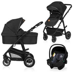 Lionelo - Kombinovaný kočík 3 v 1 BIANKA Čierny Onyx