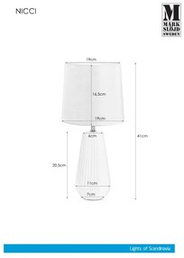 Markslöjd 106624 - Stolná lampa NICCI 1xE14/40W/230V