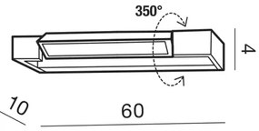 LED nástenné svietidlo Dali 60 4000K biele