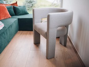 Tmavobéžové designové kreslo ALPAH E
