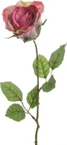 Umelá kvetina Ruža 45 cm, svetlo ružová%