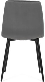 Jedálenská stolička zamatová, sivá CT-V5081 GREY4
