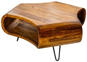 Dizajnový konferenčný stolík Lorelei, 90 cm, sheesham